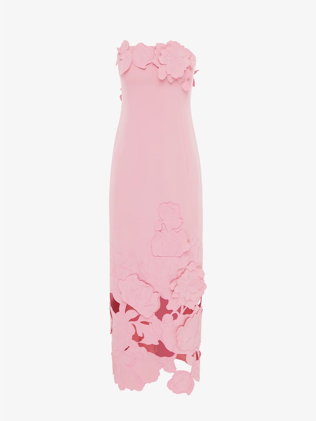 Nwt - Never Worn - Leo Lin Rayna Appliqu Bustier Maxi Dress
